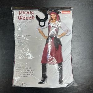 Plus Burgundy Pirate Wench Costume Women’s Large 14-16